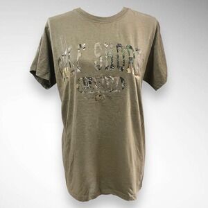SURF STYLE Green and Camo‎ Short Sleeve Alabama Gulf Shores Medium | EUC